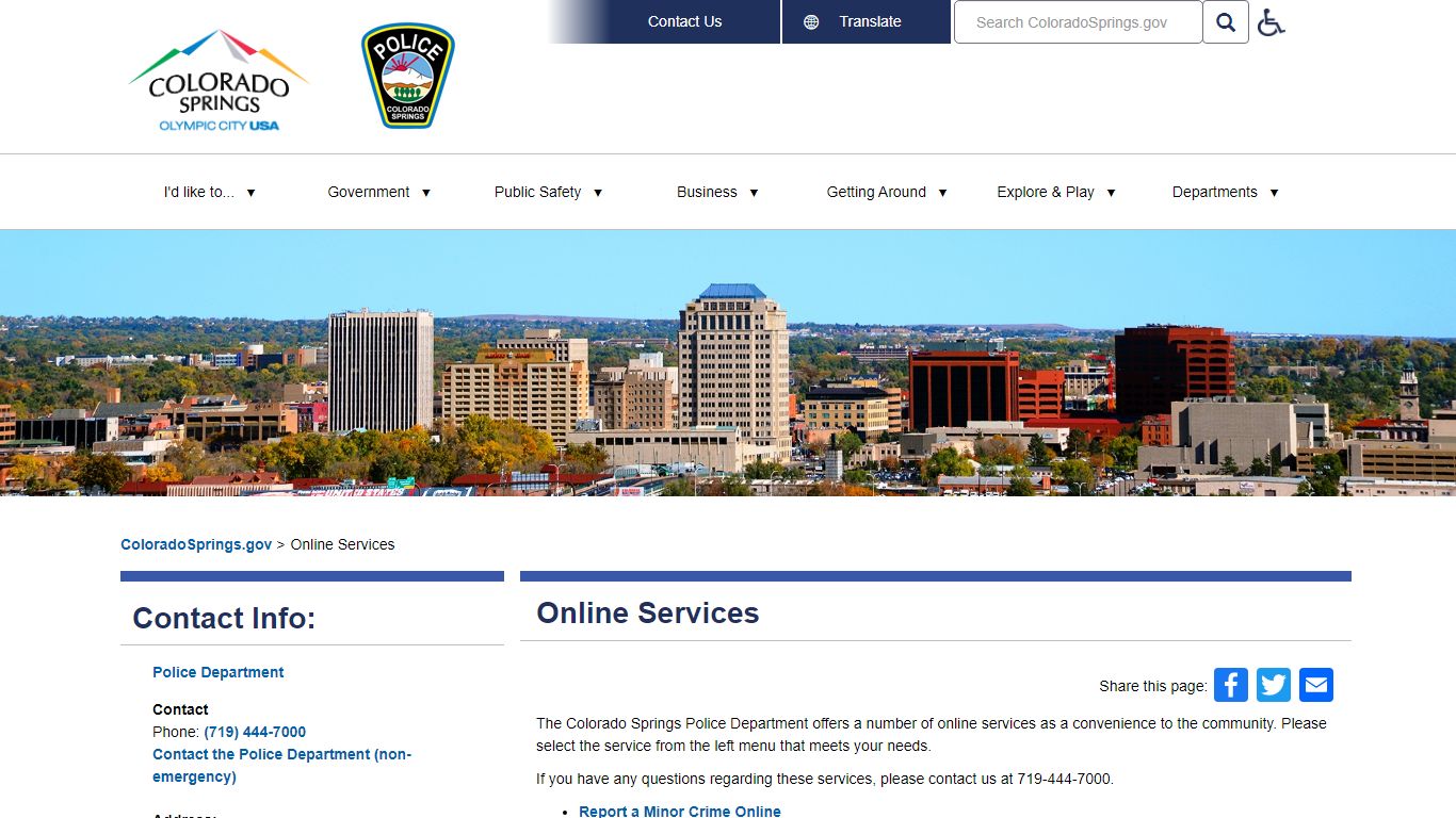 Online Services | Colorado Springs