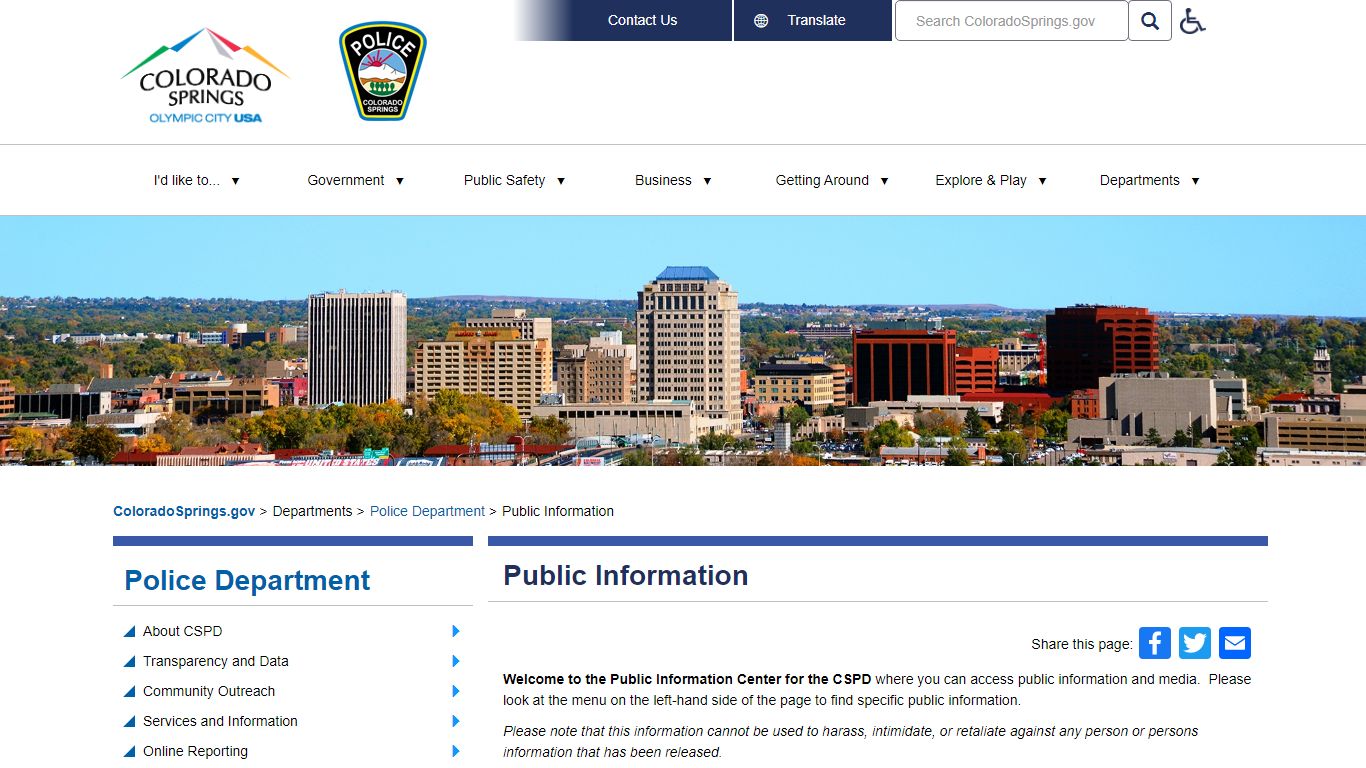 Public Information | Colorado Springs